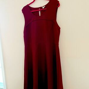 Merona Target XXL Red/Burgundy Sleeveless Dress